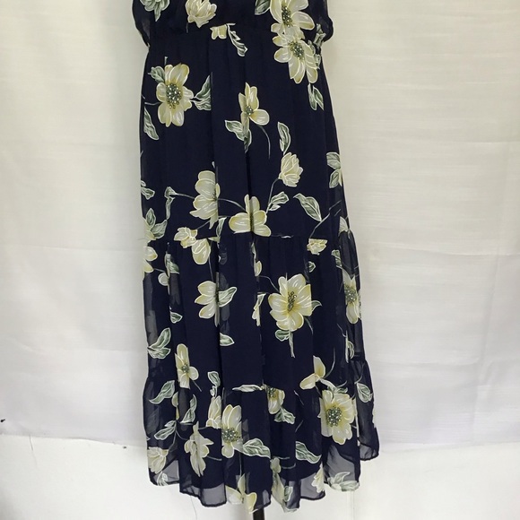 NWT - ROBBIE BEE WOMEN CLASSIC ROYAL BLUE AND FLORAL MAXI DRESS SIZE 12 - Picture 4 of 9